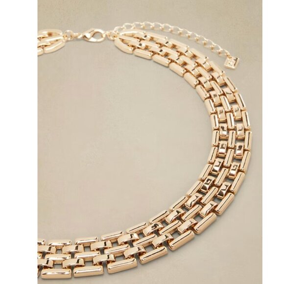 Banana Republic Watch Chain Collar Necklace, Gold - Picture 1 of 4